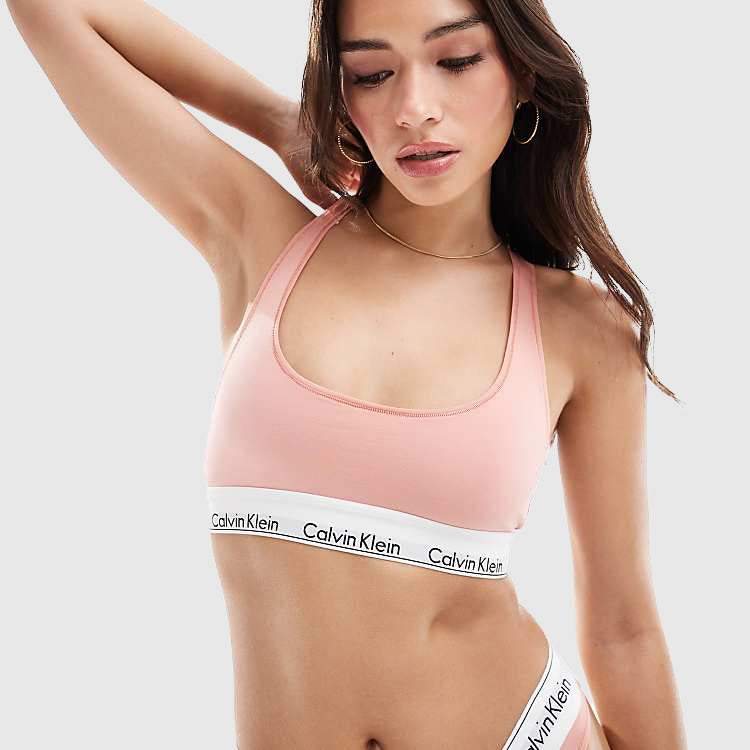 Calvin Klein Unlined Bralette - Coral |ThirdBaseUrban