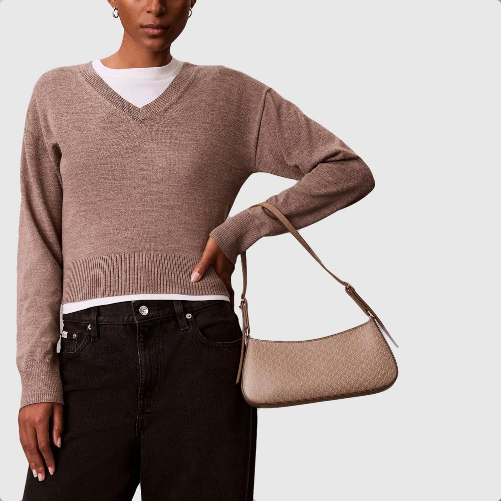 Aop Shoulder Bag - Desert Taupe