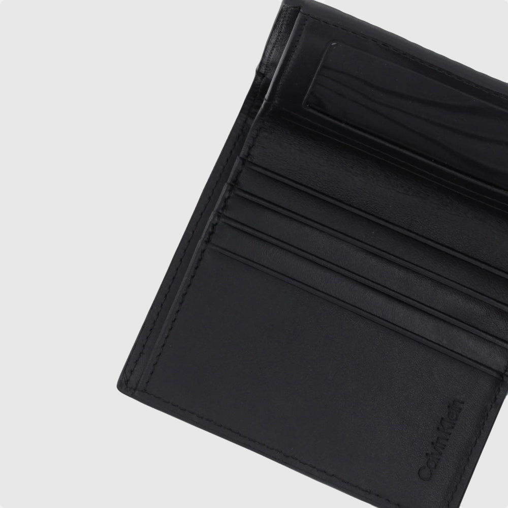 Embossed Emblem Wallet - Black