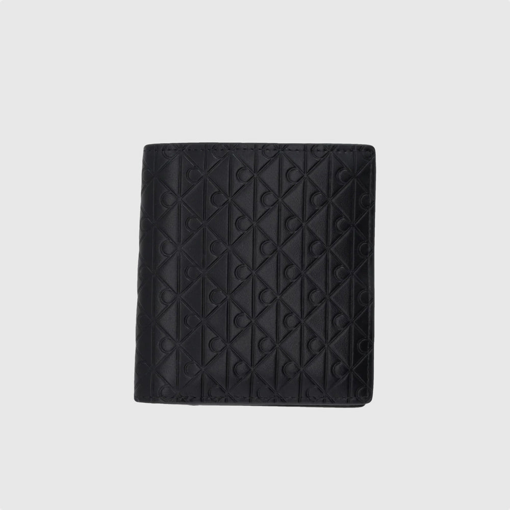 Calvin Klein Embossed Emblem Wallet - Black
