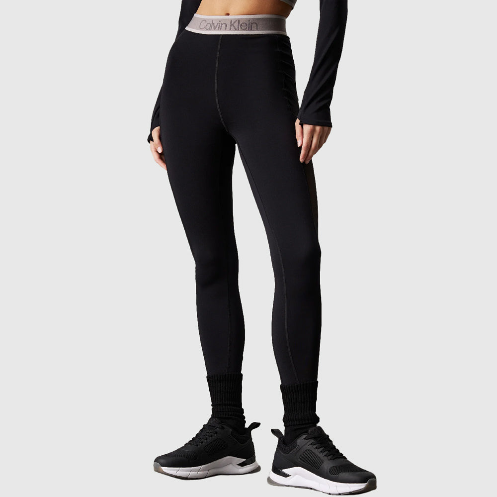 Calvin Klein Performance Sheer Leggings - Black |ThirdBaseUrban