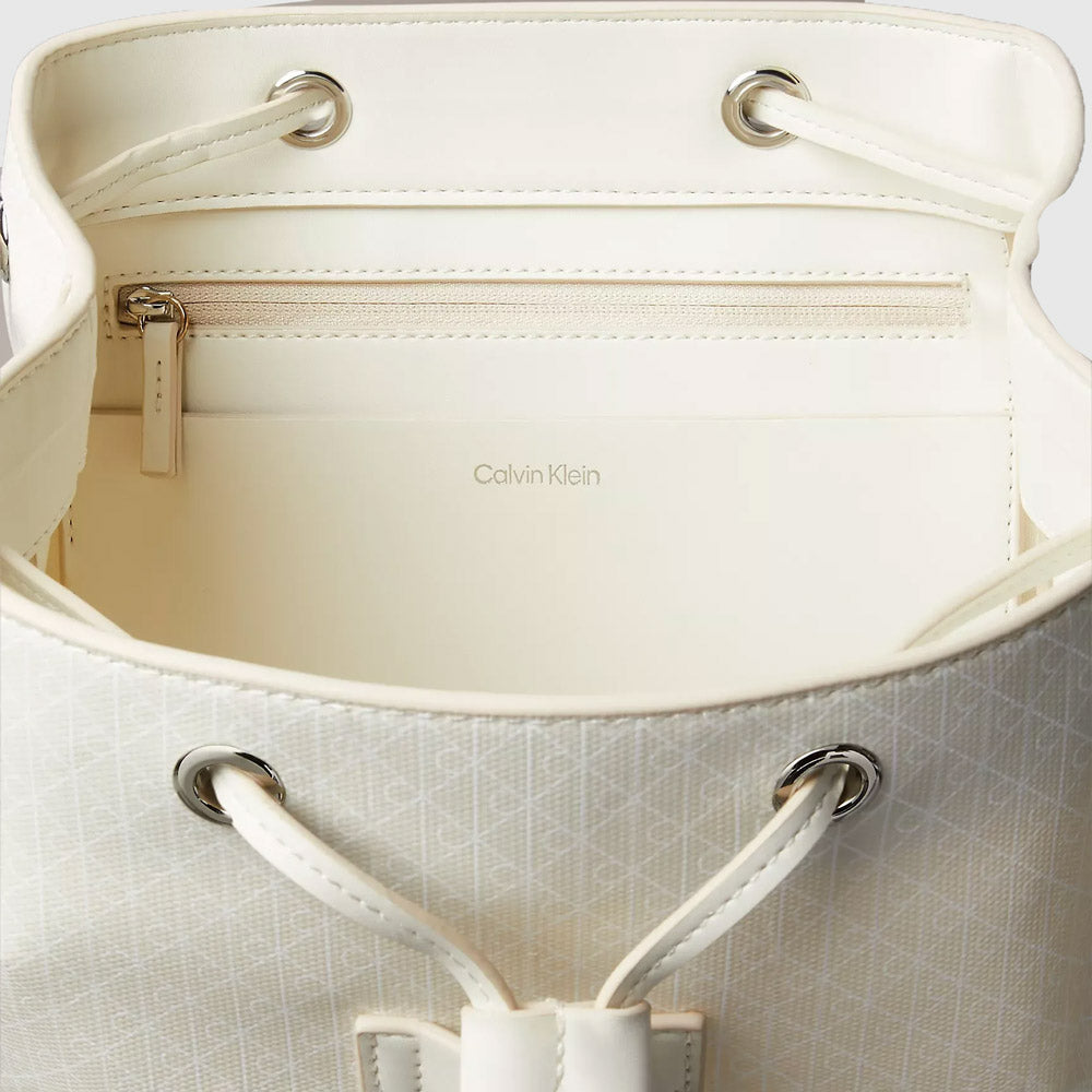 Aop Flap Backpack - White