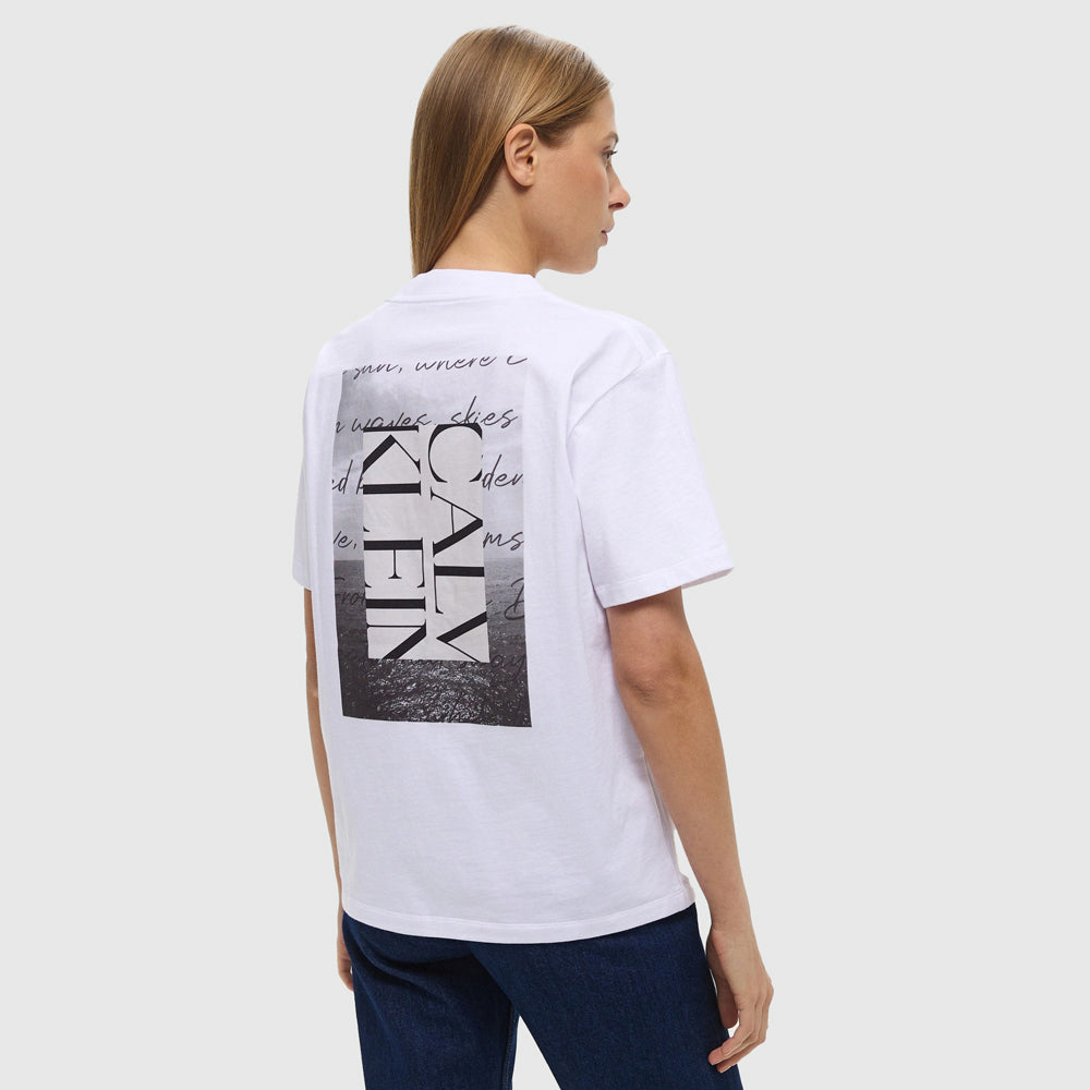 Back Photo Graphic T-Shirt - White