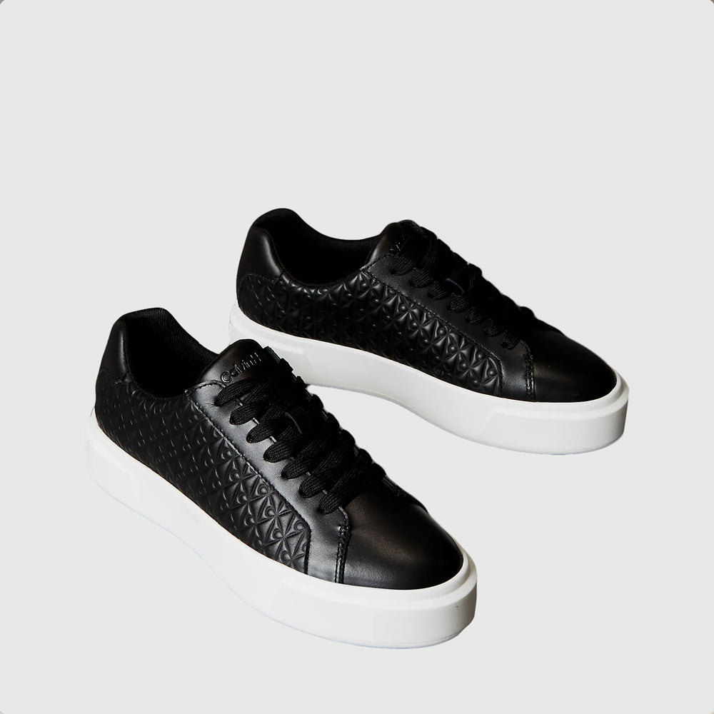 Aop Basket Lace Up Sneaker - Black