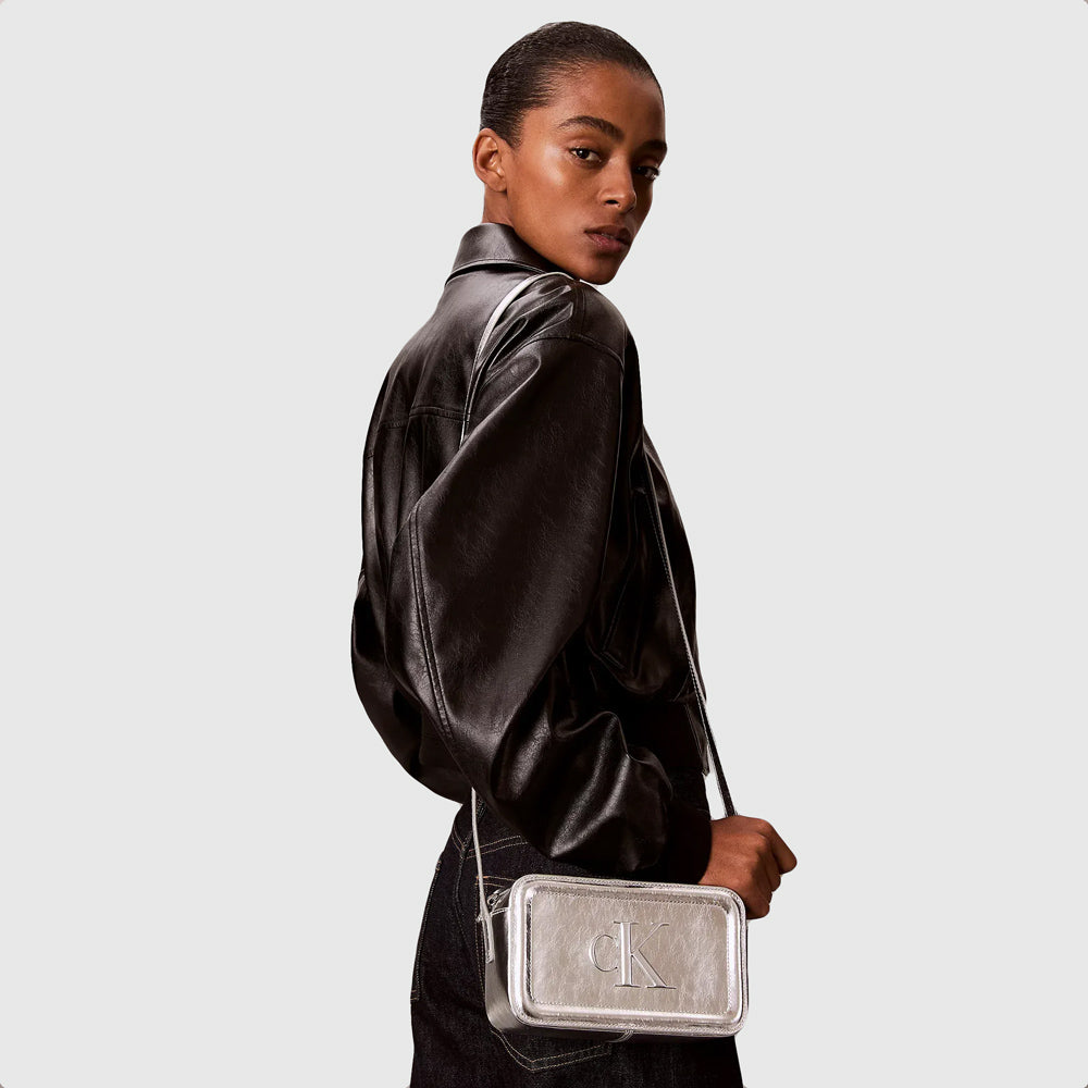 Bold Ck Metallic Camera Bag - Silver