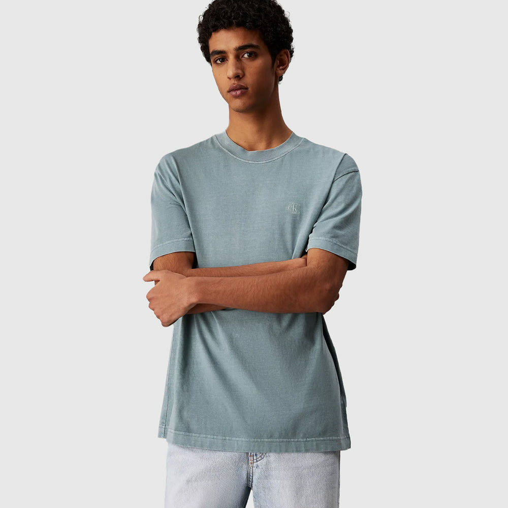 Calvin Klein Bold Washed Ck Applique T-Shirt - Teal  |ThirdBaseUrban