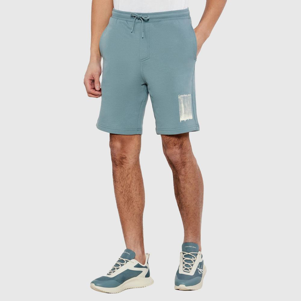 Calvin Klein Brush Stroke Graphic Shorts - Teal |ThirdBaseUrban