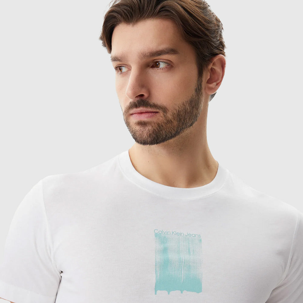 Brush Stroke Graphic T-Shirt - White
