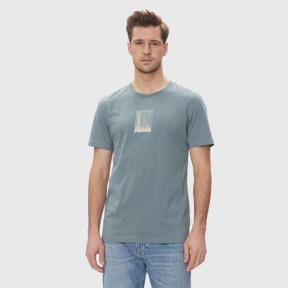 Calvin Klein Brush Stroke Graphic T-Shirt - Teal |ThirdBaseUrban