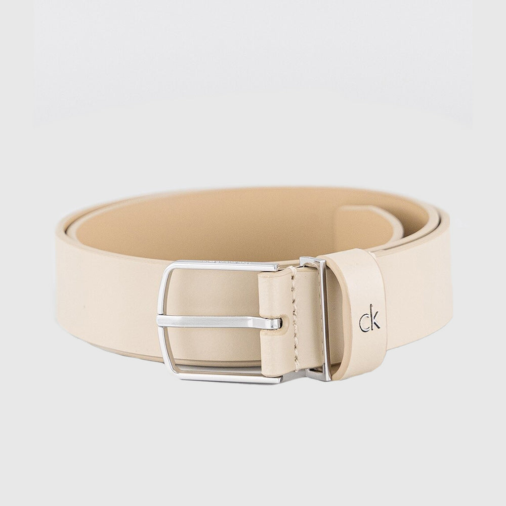 Calvin Klein Square Buckle Belt 3.0 - Beige |ThirdBaseUrban