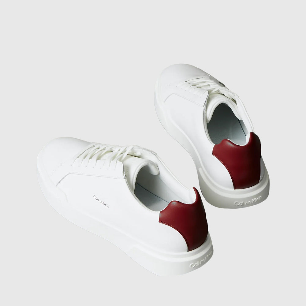 Calvin Klein Chunky Cupsole Leather Sneaker - White Multi