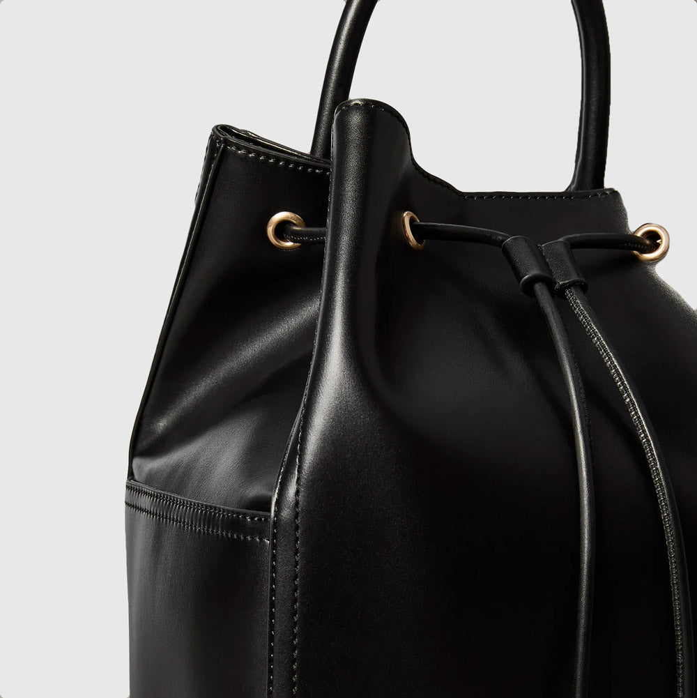 Ck Drawstring Backpack - Black
