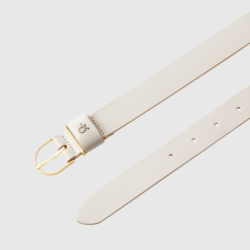 Ck Metal Loop Belt - Beige