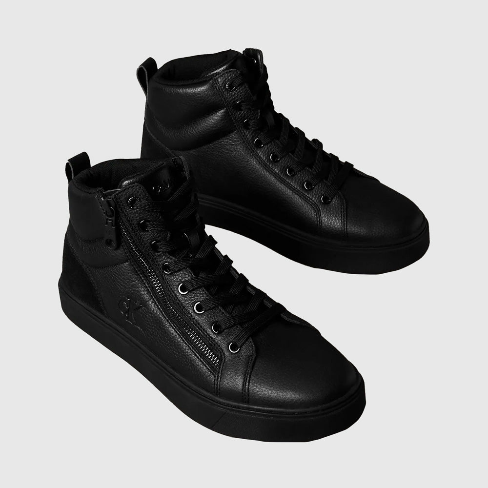 Classic Mid Laceup Leather Sneaker - Black