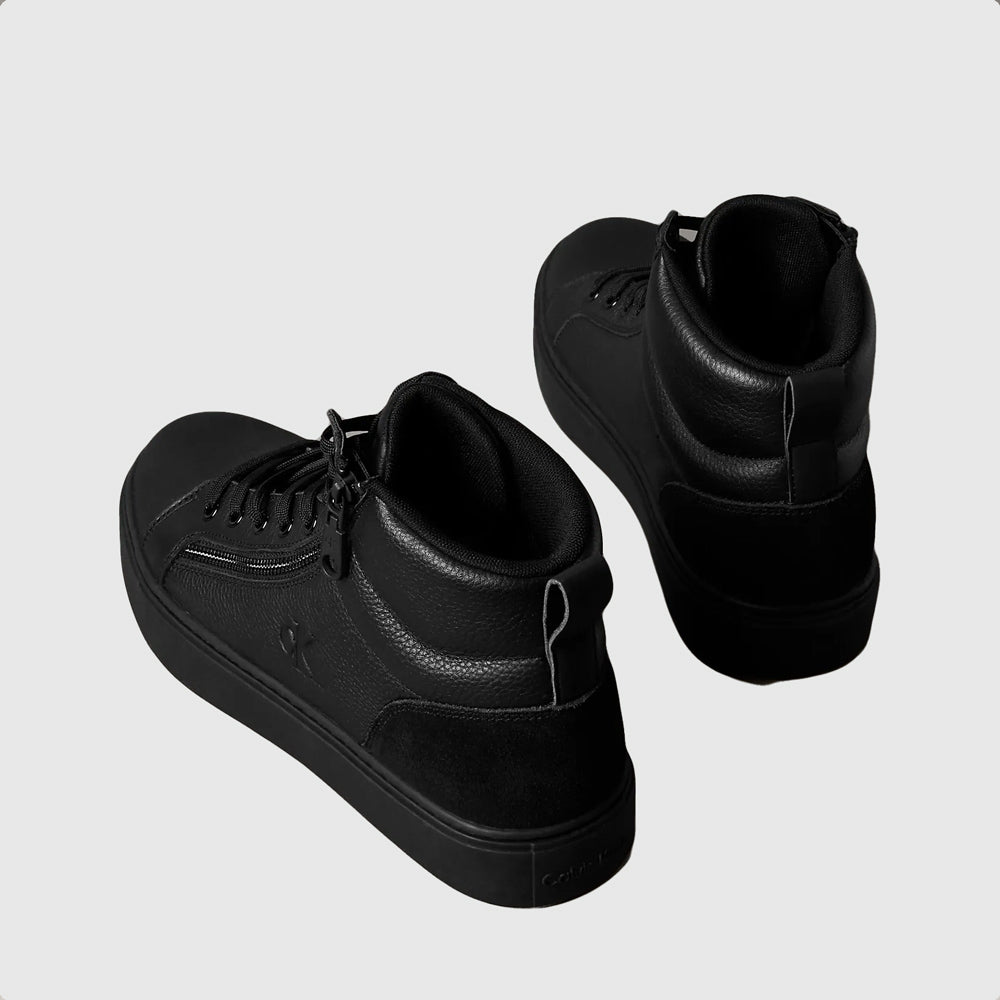 Classic Mid Laceup Leather Sneaker - Black