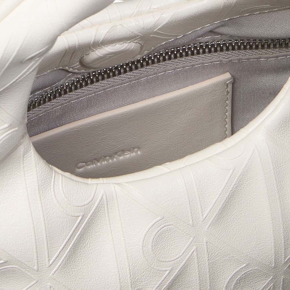 Puffer Bag With Strap - White