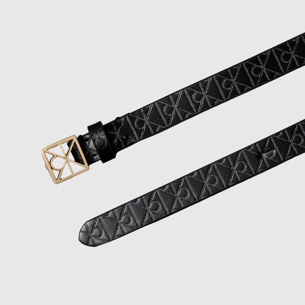 Emblem Buckle Belt - Black