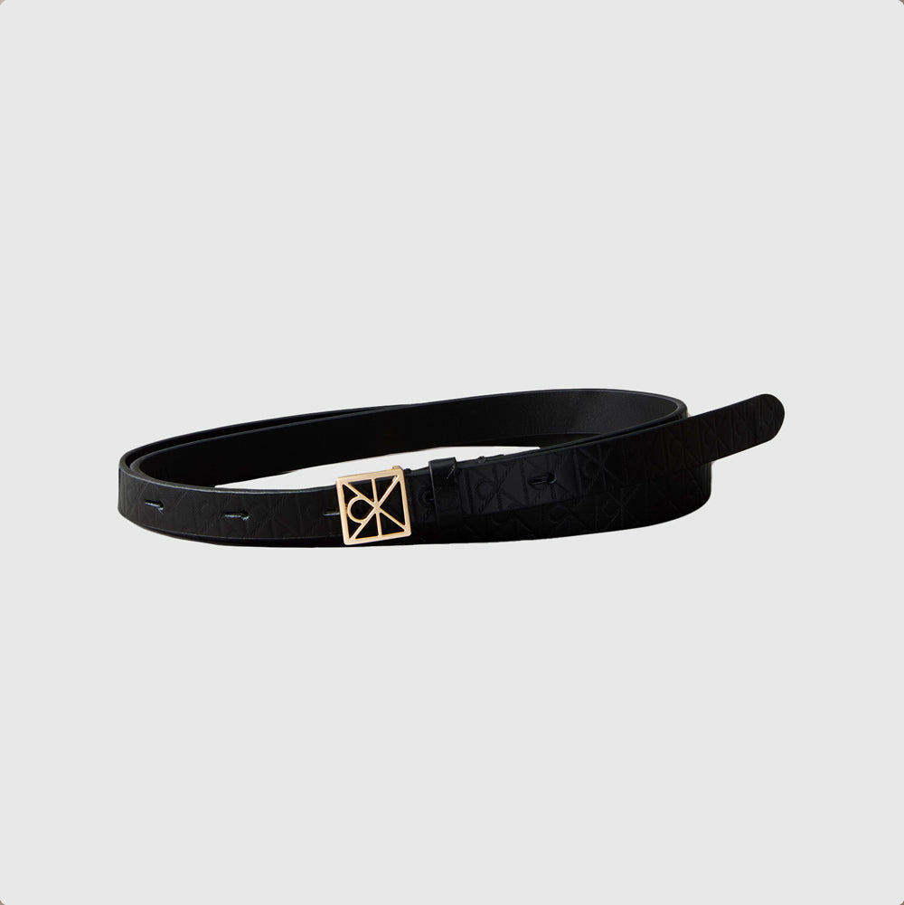 Calvin Klein Emblem Buckle Belt - Black |ThirdBaseUrban