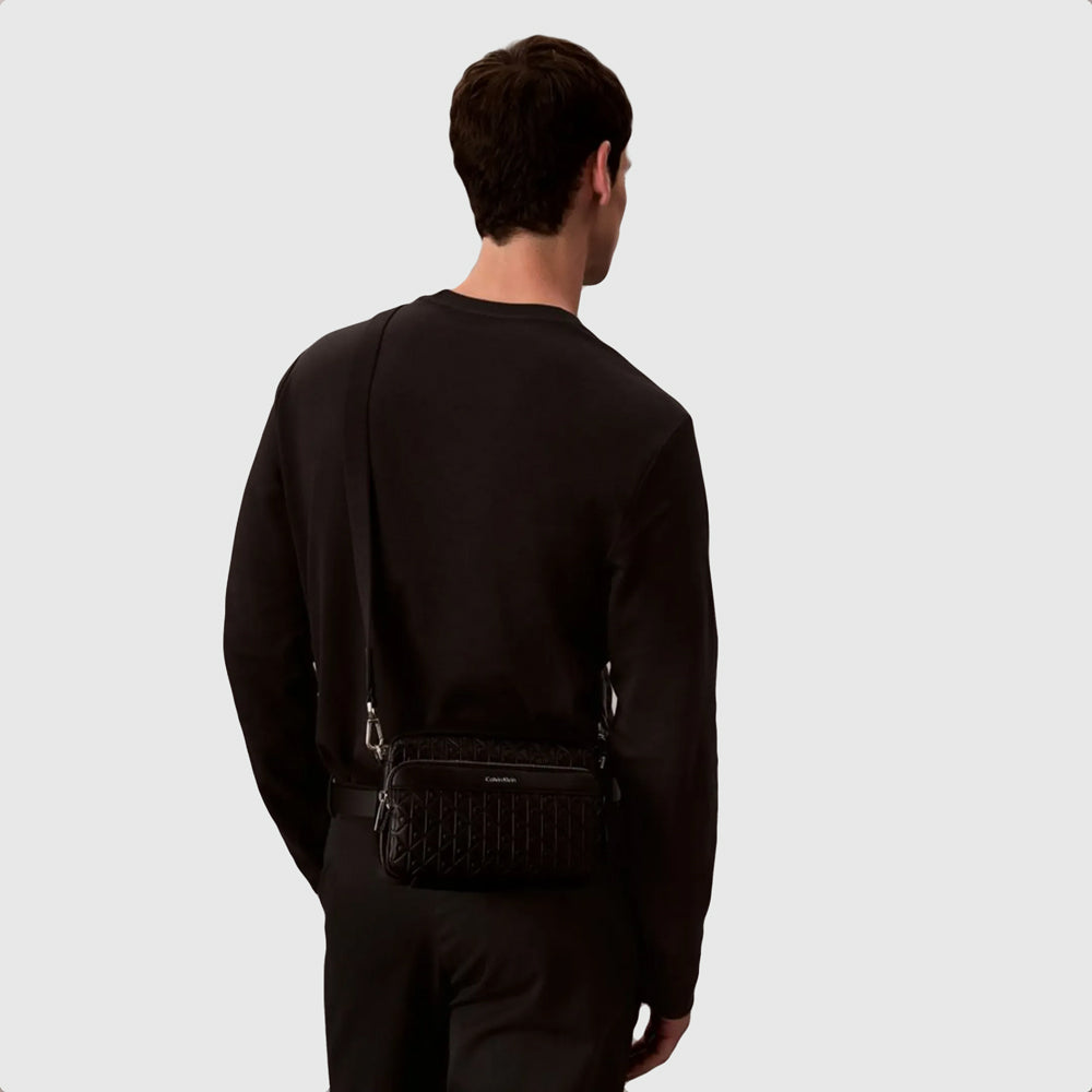 Emblem Emboss Camera Bag - Black