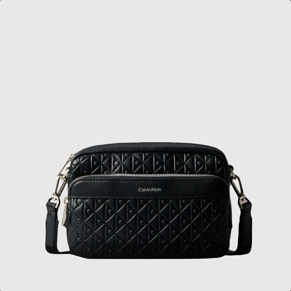 Calvin Klein Emblem Emboss Camera Bag - Black |ThirdBaseUrban