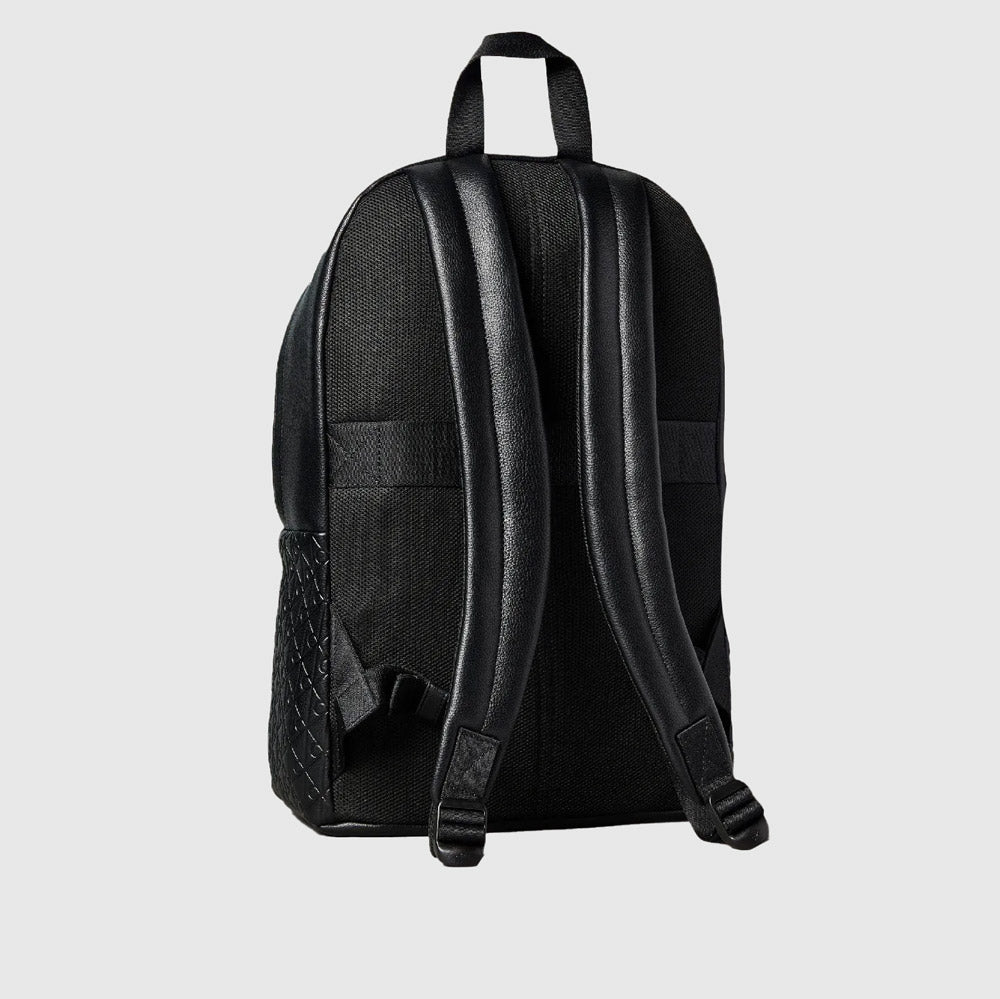 Emblem Emboss Round Backpack - Black