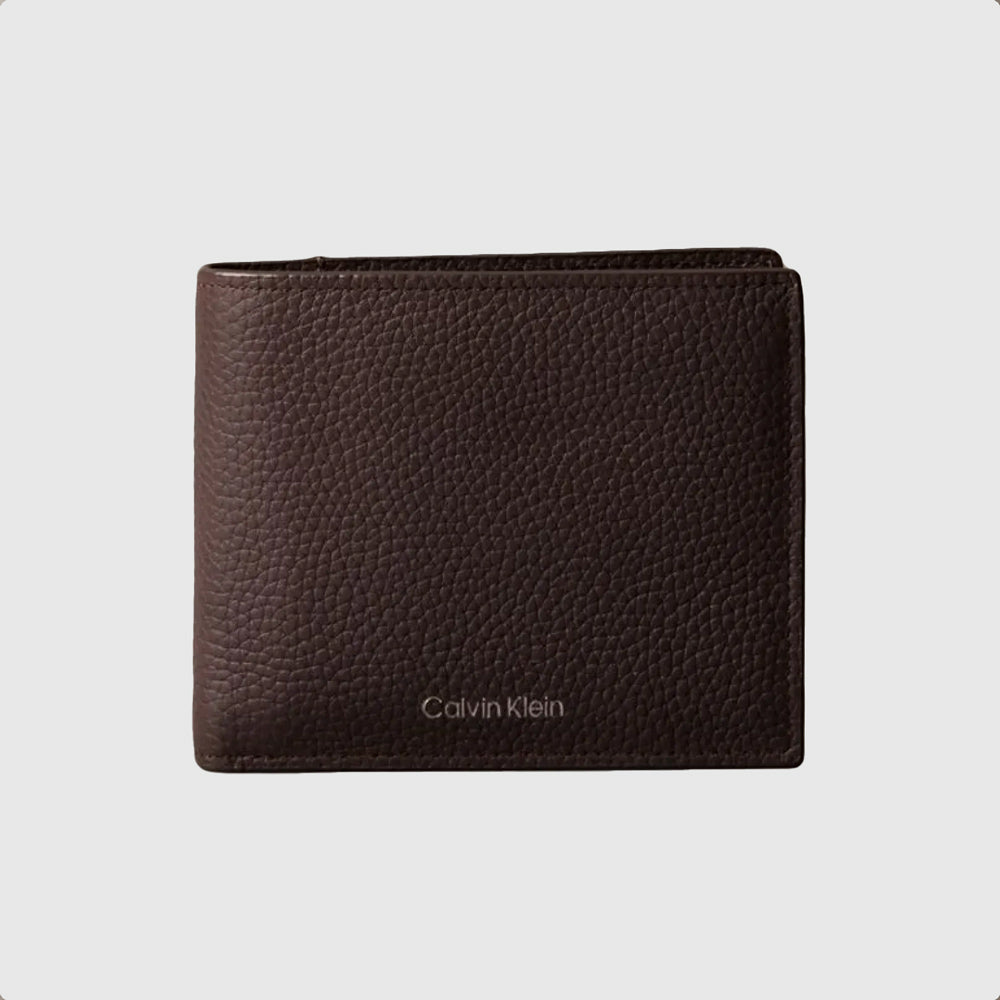 Calvin Klein Foil Emboss Wallet - Dark Brown |ThirdBaseUrban