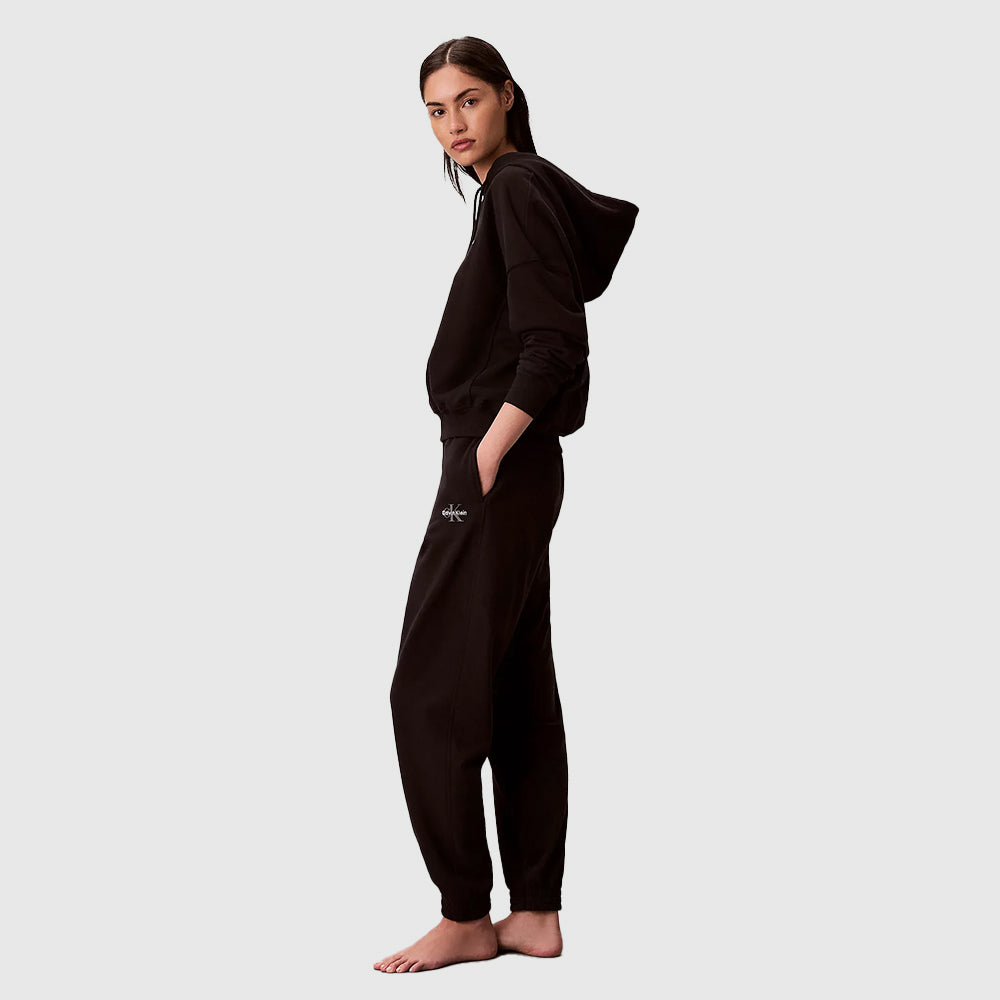 Cotton Blend Lounge Joggers - Black