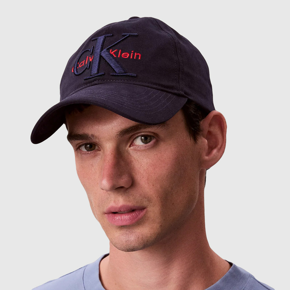 Calvin Klein Layered Monologo Cap - Navy |ThirdBaseUrban