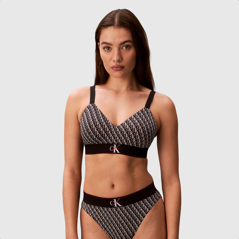 Calvin Klein Lightly Lined Bralette - Black |ThirdBaseUrban
