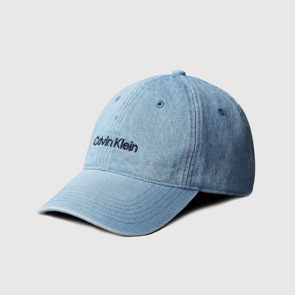Embroidered Denim Cap - Blue