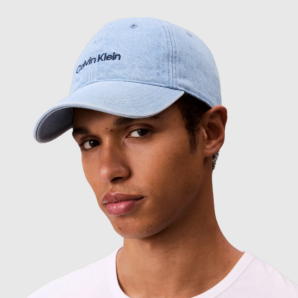 Calvin Klein Embroidered Denim Cap - Blue  |ThirdBaseUrban
