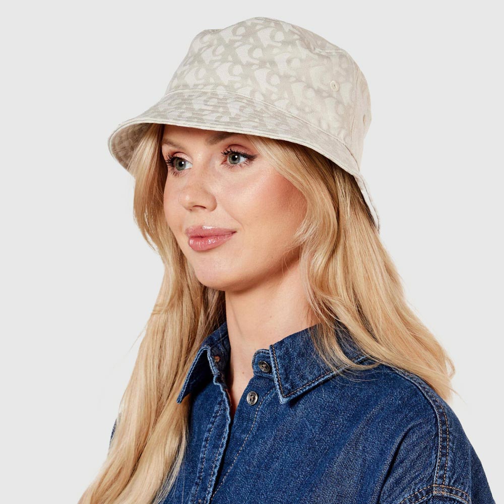 Calvin Klein Jacquard Bucket Hat - Cream |ThirdBaseUrban