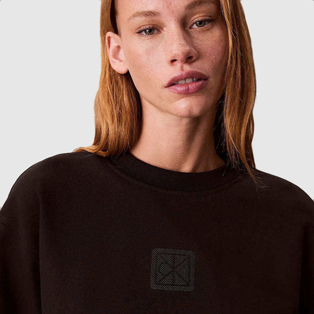 Premium Terry Emblem Sweater - Black