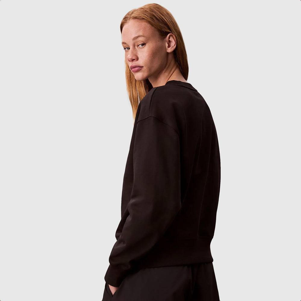 Premium Terry Emblem Sweater - Black