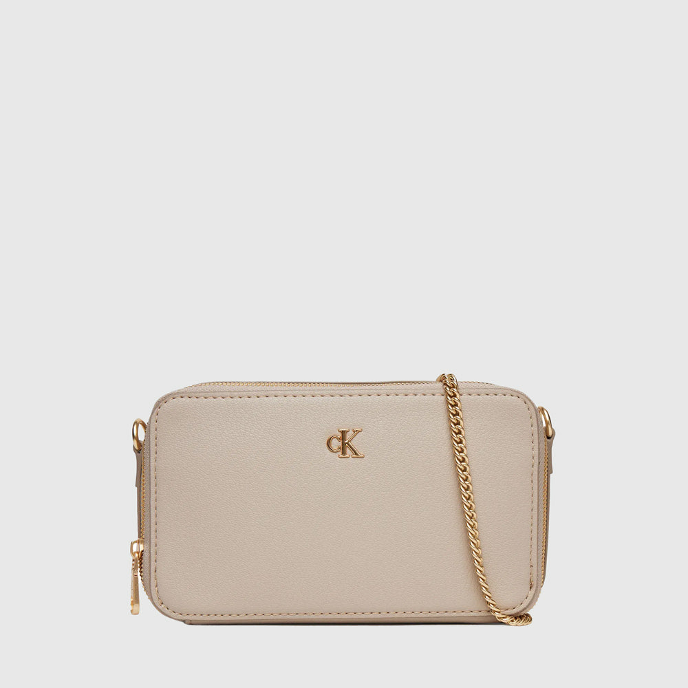 Calvin Klein Minimal Mono Camera Bag - Beige |ThirdBaseUrban