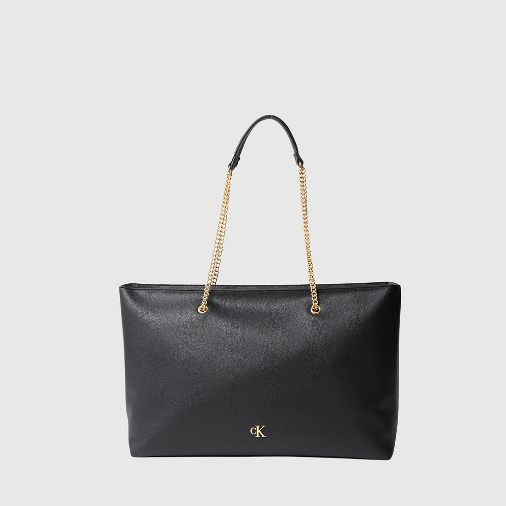 Calvin Klein Minimal Chain Tote - Black |ThirdBaseUrban