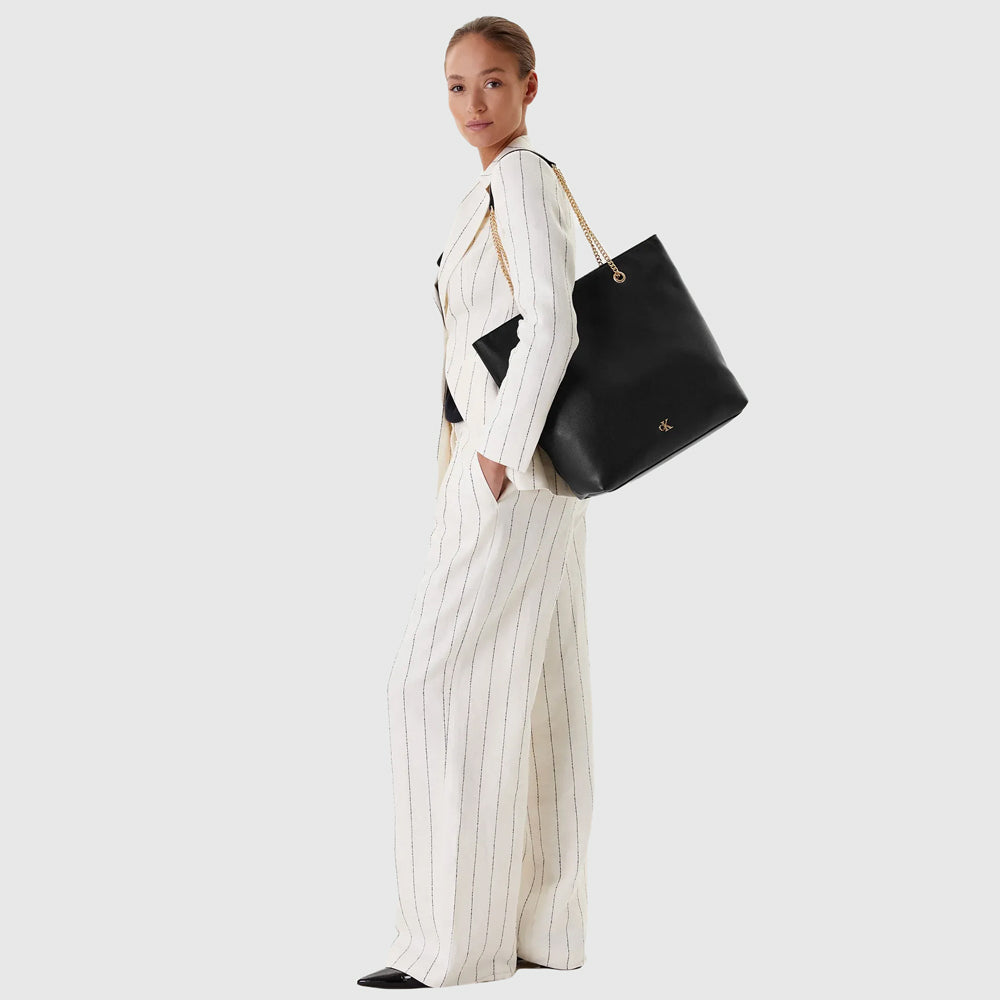 Minimal Chain Tote - Black