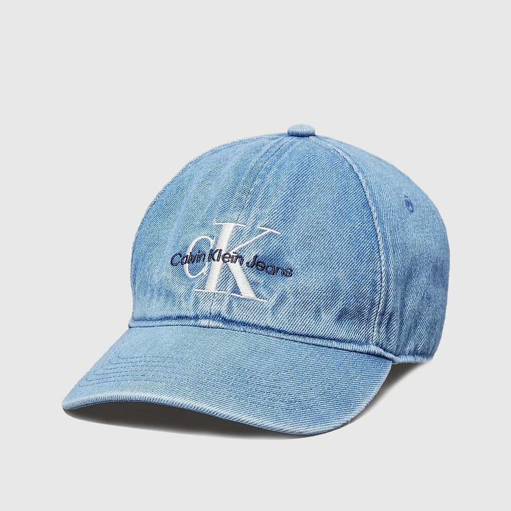 Embroidered Ck Denim Cap  - Blue