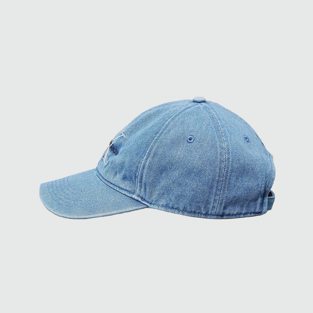 Embroidered Ck Denim Cap  - Blue