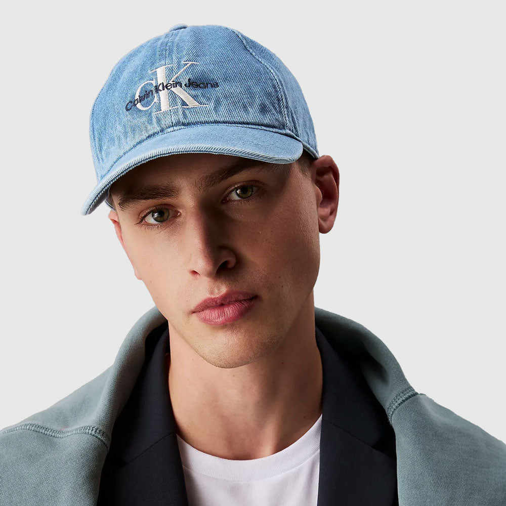 Calvin Klein Embroidered Ck Denim Cap  - Blue |ThirdBaseUrban