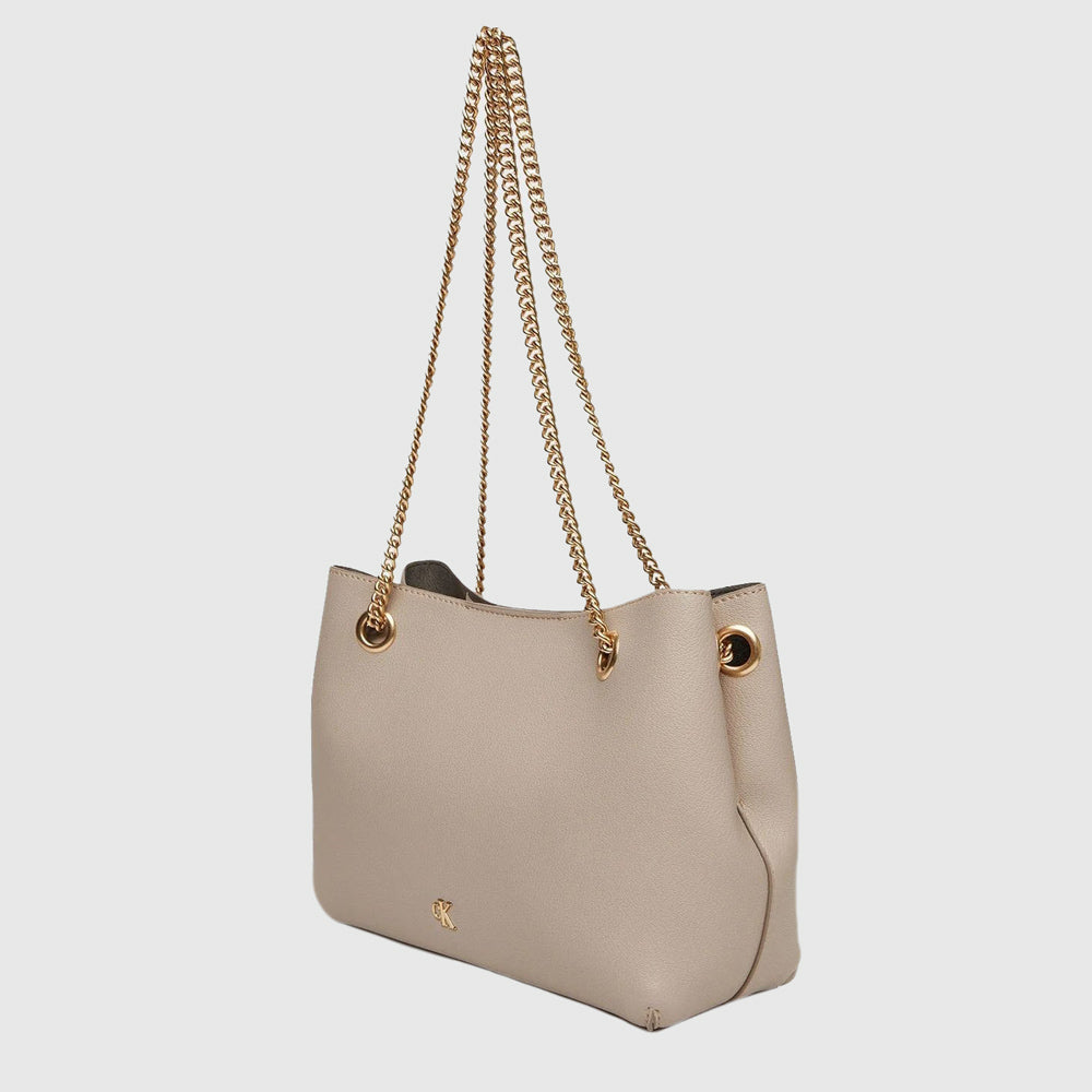 Minimal Shoulder Bag - Beige