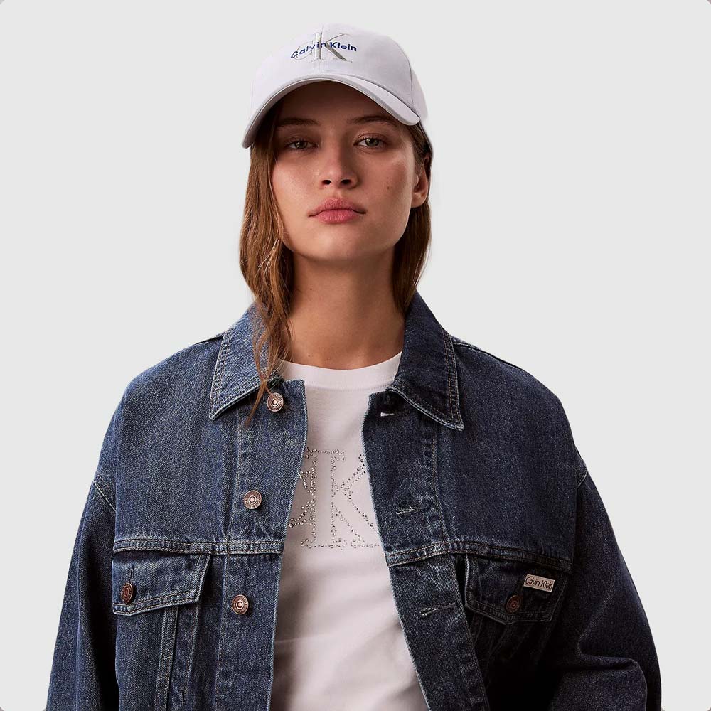 Monologo Embroidery Baseball Hat - Blue