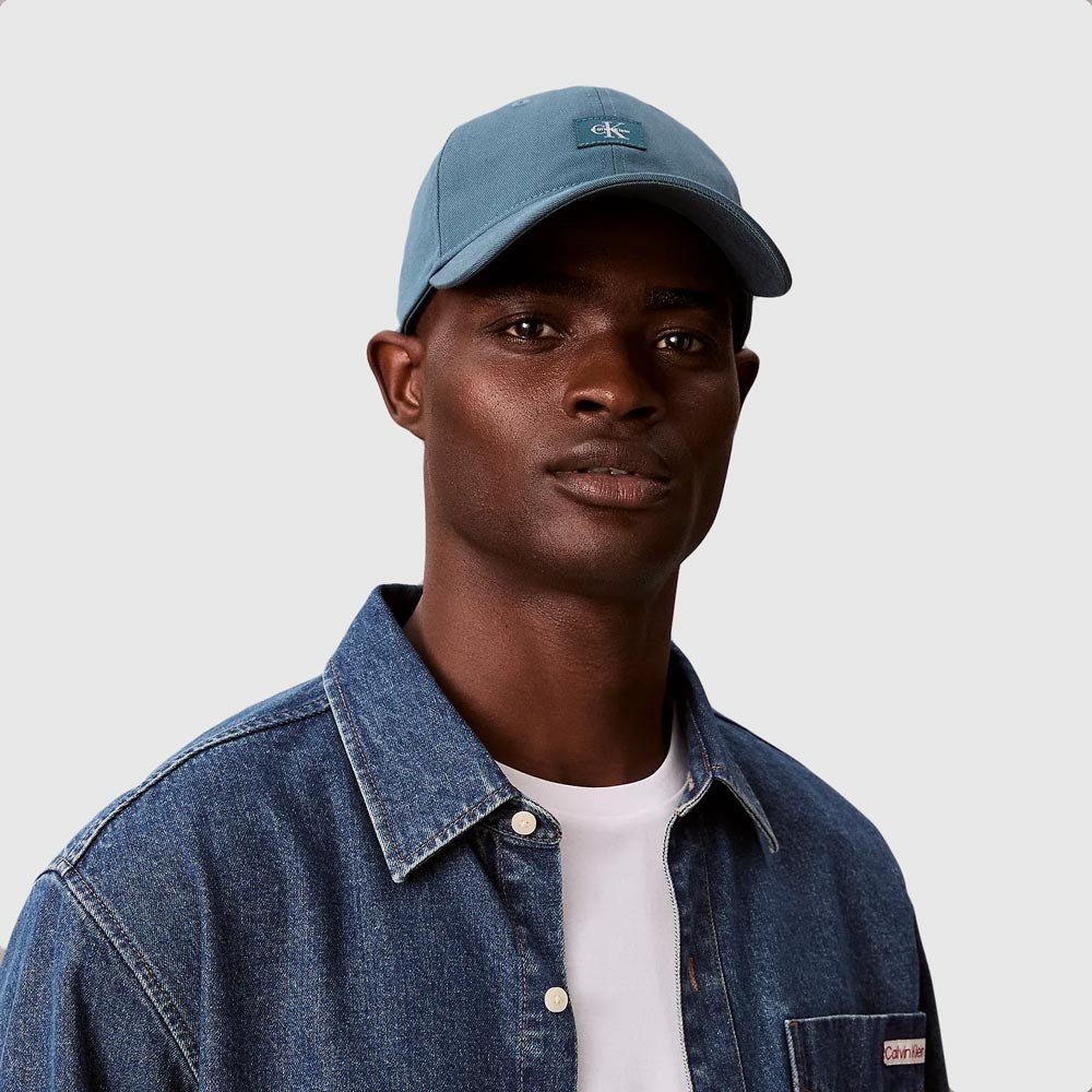 Calvin Klein Monologo Patch Cap - Blue |ThirdBaseUrban