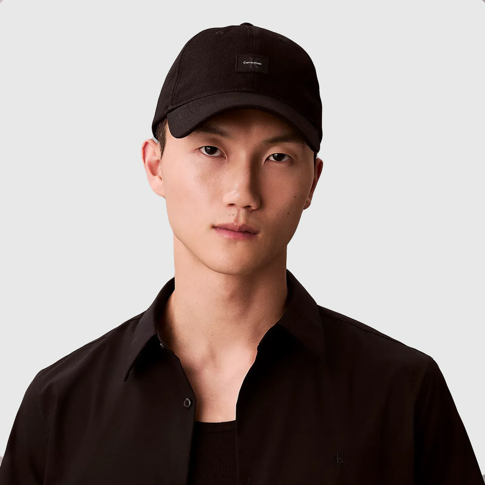 Calvin Klein Monologo Patch Cap - Black |ThirdBaseUrban