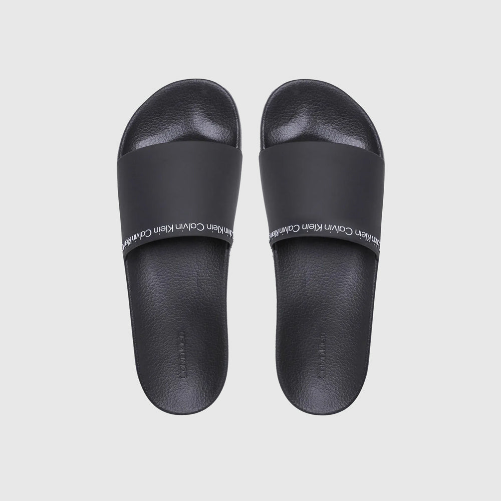 Calvin Klein Rubber Pool Slide - Black |ThirdBaseUrban
