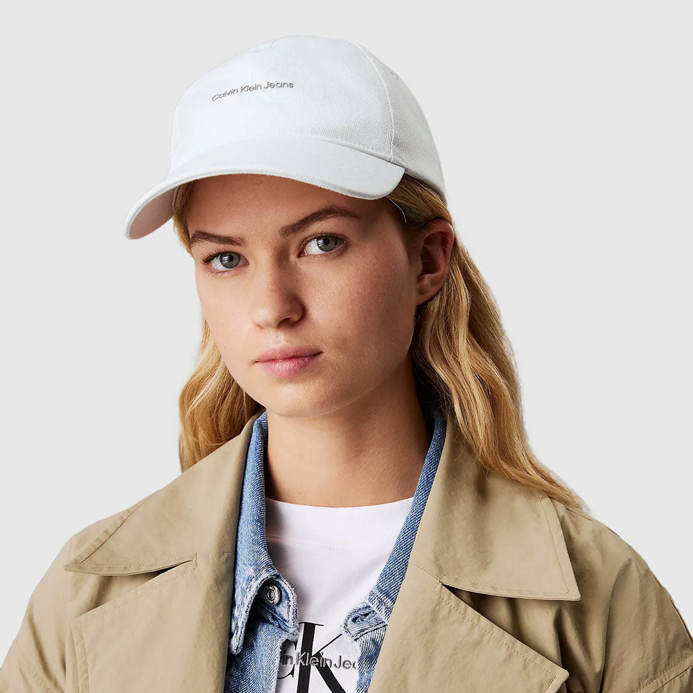 Calvin Klein Printed Monologo Cap - White |ThirdBaseUrban