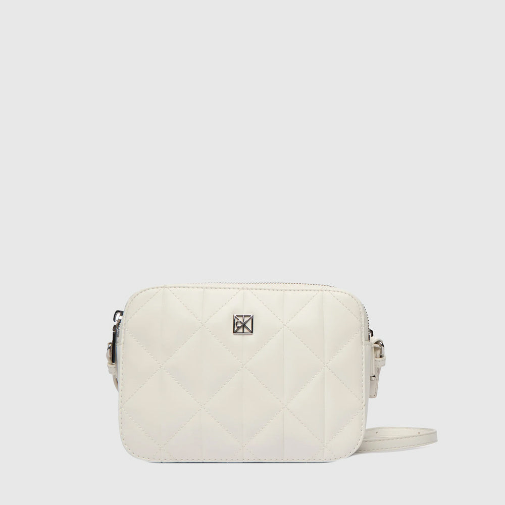 Calvin Klein Quilted Camera Bag - White |ThirdBaseUrban