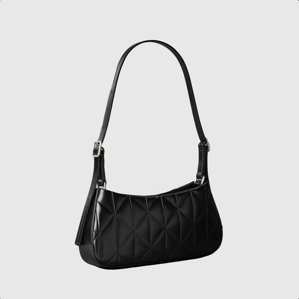 Quilted Shoulder Bag - Black