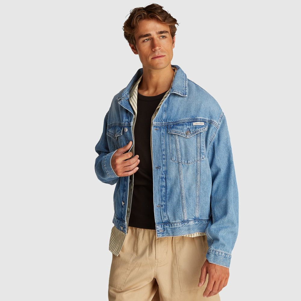 Calvin Klein Relaxed Denim Jacket - Denim Medium |ThirdBaseUrban