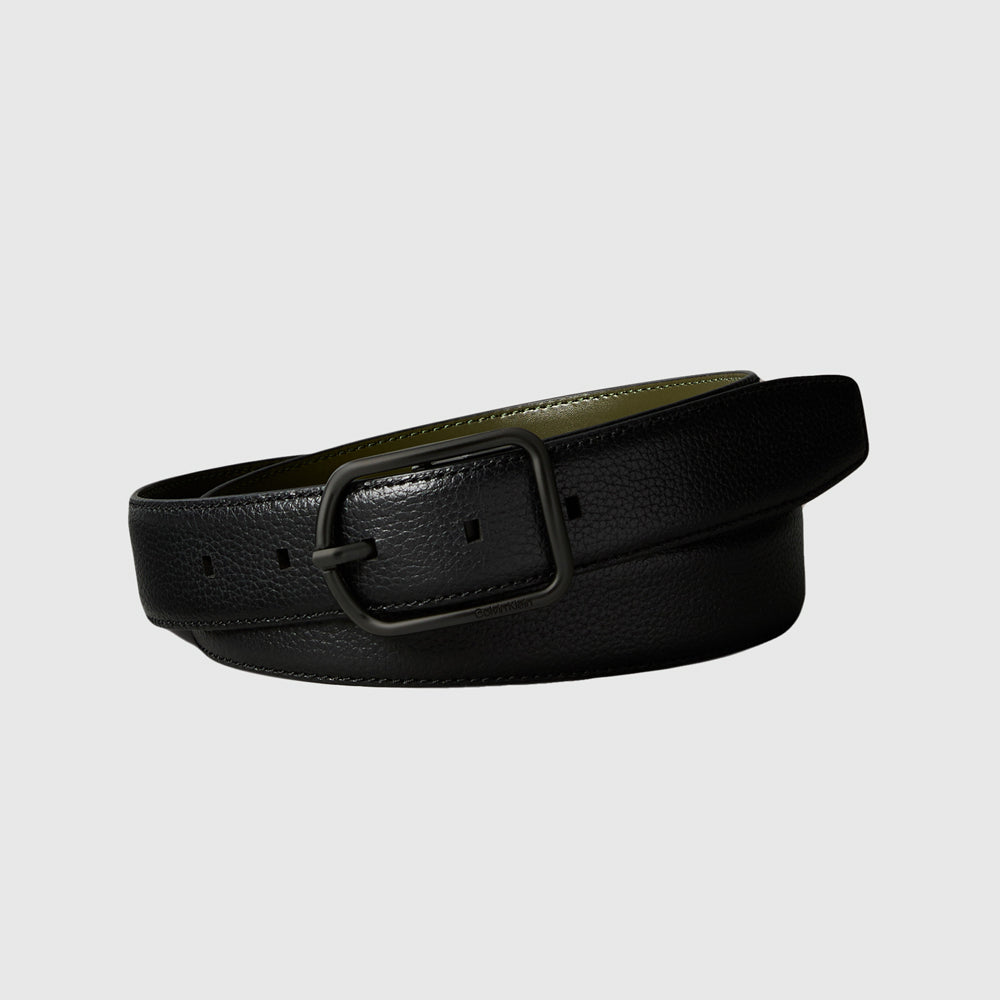 Calvin Klein Reversible Round Buckle Belt 35Mm - Black Multi |ThirdBaseUrban